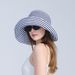 Summer Contrast Color Striped Big Brim Fisherman Hat Japanese Style Foldable Sun Hat Female Outdoor Fashion Sun Hat_viptrois.com