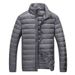 Standard 90 White Duck Down Men's Winter Down Jacket With Storage Bag, Stand-up Collar Hooded Top, Men's Winter Wear, Light And Versatile_viptrois.com