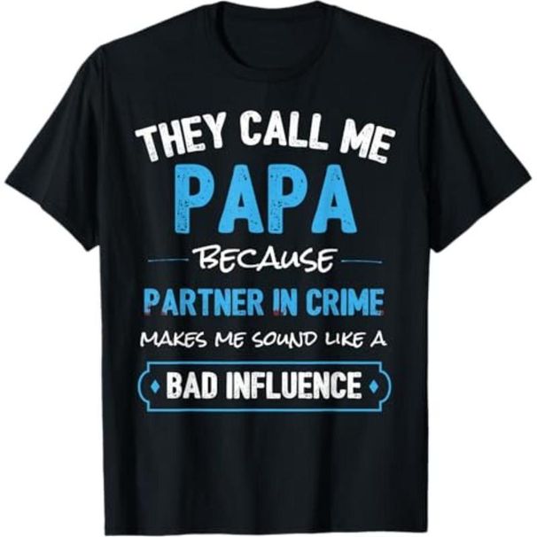 Camisetas Verano Divertidas Para Abuelo, Papá, Compañero En El Crimen, Camiseta De Papá_viptrois.com