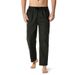 Men's Clothing Youth Solid Color Non Elastic Casual Cotton And Linen Ordinary Straight Trousers Mid Waist Spot Men's Casual Trousers_viptrois.com