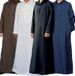 Men's Moslem Simple Long Men's Hooded Shirt Muslim Robe Male_viptrois.com