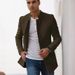 Men's Slim Fit Blazer Jacket – Lightweight Polyester Casual Coat (S-XXXL, Black/Khaki/Grey/Blue/Green)_viptrois.com