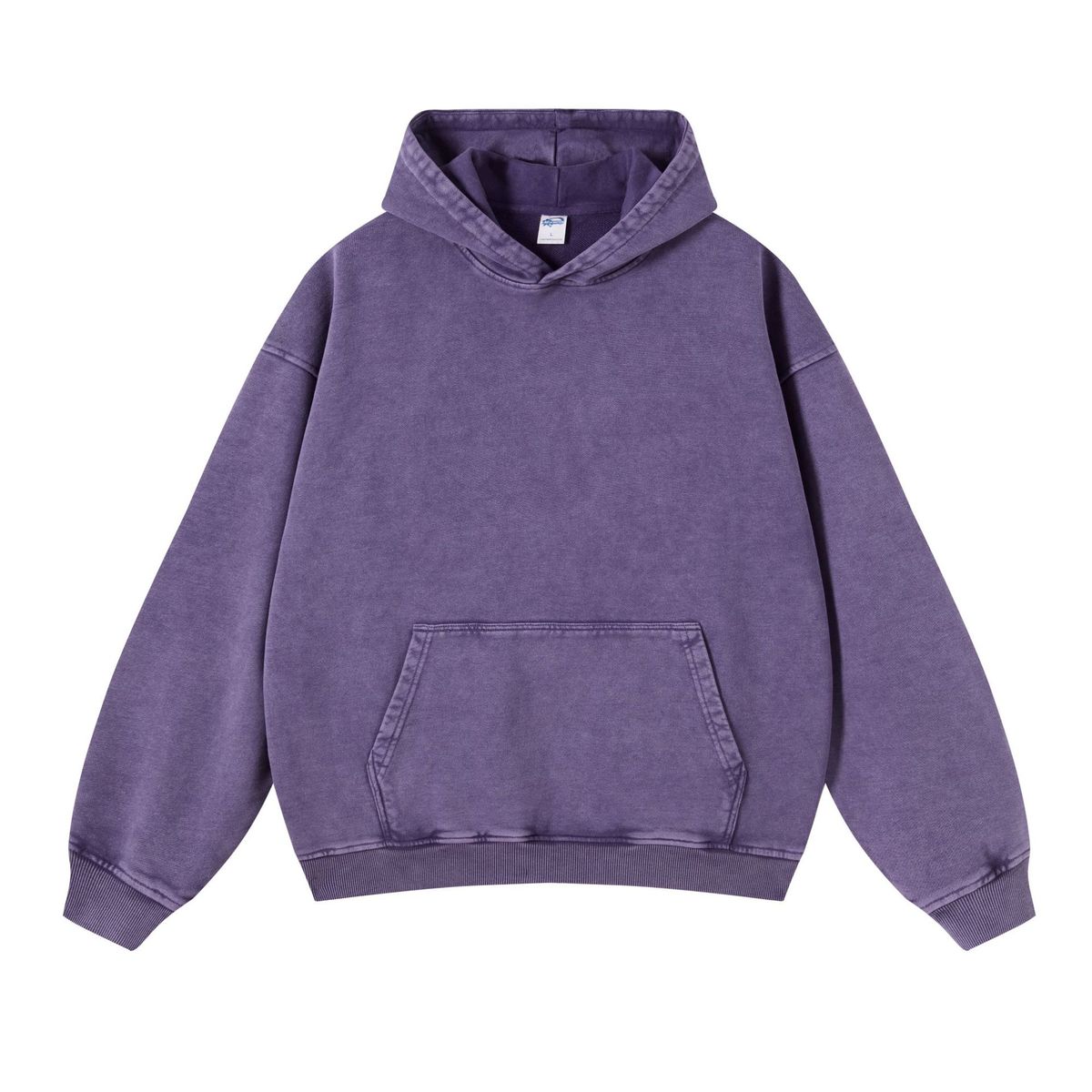 420GSM Heavyweight Washed Wax-Dye Hoodie – Oversized Unisex Streetwear Pullover With Vintage Distressed Look_viptrois.com