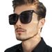 High End Celebrity Sun Protection Sunglasses With Large Temples For Men And Women Fashionable Street Shots Must Have For Seaside Vacations_viptrois.com