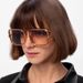 Metal ring rivet sunglasses trend square frame high end sunglasses concave shape retro sunglasses for women_viptrois.com