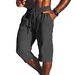 Summer Loose Cotton Linen Capri Pants For Men Breathable Sports Casual Versatile_viptrois.com