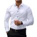 Men's Shirt Business Casual Four Sided Stretch Printing Thin Anti Wrinkle Shirt Men's Long Sleeve_viptrois.com