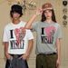 Unisex Vintage Love Yourself Leopard Print Lace Heart Graphic Short Sleeve T-Shirt Unisex Comfort Fit_viptrois.com
