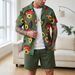 Men's Clothing Men's Hawaiian Style Short Sleeved Shirt And Shorts Set Casual Beach Vacation Floral Print Two-Piece Outfit_viptrois.com