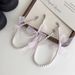 Lace Mesh Bow Pearl Beaded Shoe Buckle Heel Chain Shoe Buckle Accessories Beaded Pendant Decoration Shoe Decoration_viptrois.com