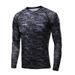 Men's Clothing of men's fitness clothing sports tight long sleeve quick-drying breathable stretch running T-shirt compression cycling clothing_viptrois.com