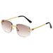 D072 Frameless Sunglasses – Edge Cut Spring Hinge Gradient Lenses For Women & Men (Internet Celebrity Street Style)_viptrois.com