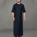 Men's Clothing New Men's Robe Arab Robe Long Gown Men's Long Gown Stand Collar Cotton And Linen Qatar_viptrois.com
