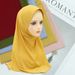 Women's Hijab new style women's pullover headscarf solid color bamboo cotton sponge hat brim pullover hat scarf comfortable_viptrois.com