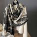 Women's Scarves Double-sided Cashmere Thickened Warm Tencel Cotton Scarf Women's Air-conditioned Room Travel Neck _viptrois.com