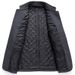 Men's Wool Blend Stand Collar Overcoat - Business Casual Winter Coat With Cotton Lining, Wrinkle-Free & Multi-Pocket Design_viptrois.com