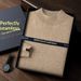 Nordmann First-Line Men's Semi-High Collar 100% Pure Classic Solid Color Business Plus Size Knitted Base Cashmere Sweater_viptrois.com