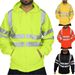 Men's Clothing Reflective Strip Sanitation Work Clothes Plus Velvet Hooded Top Outdoor Sweatshirt_viptrois.com