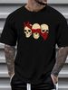 Hear See Speak No Evil Skull Heads T-Shirt Size S-5XL Casual Graphic Designer Clothes Unisex Stretched Stylish Comfortable Breathable Soft_viptrois.com