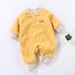 New Winter Baby Puff Fleece Jumpsuit Baby Spring And Autumn Warm Constant Temperature Split Leg Pajamas Close Fitting Outing Clothes_viptrois.com