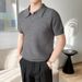 Men's Slim Fit Linen Blend Short Sleeve Polo Shirt - Breathable & Stylish Casual Business Wear For Summer_viptrois.com