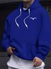 Men's Autumn And Winter Casual And Fashionable Loose Hooded Sweatshirt With Bird Silhouette Print Long Sleeved Warm Pullover Sweater_viptrois.com