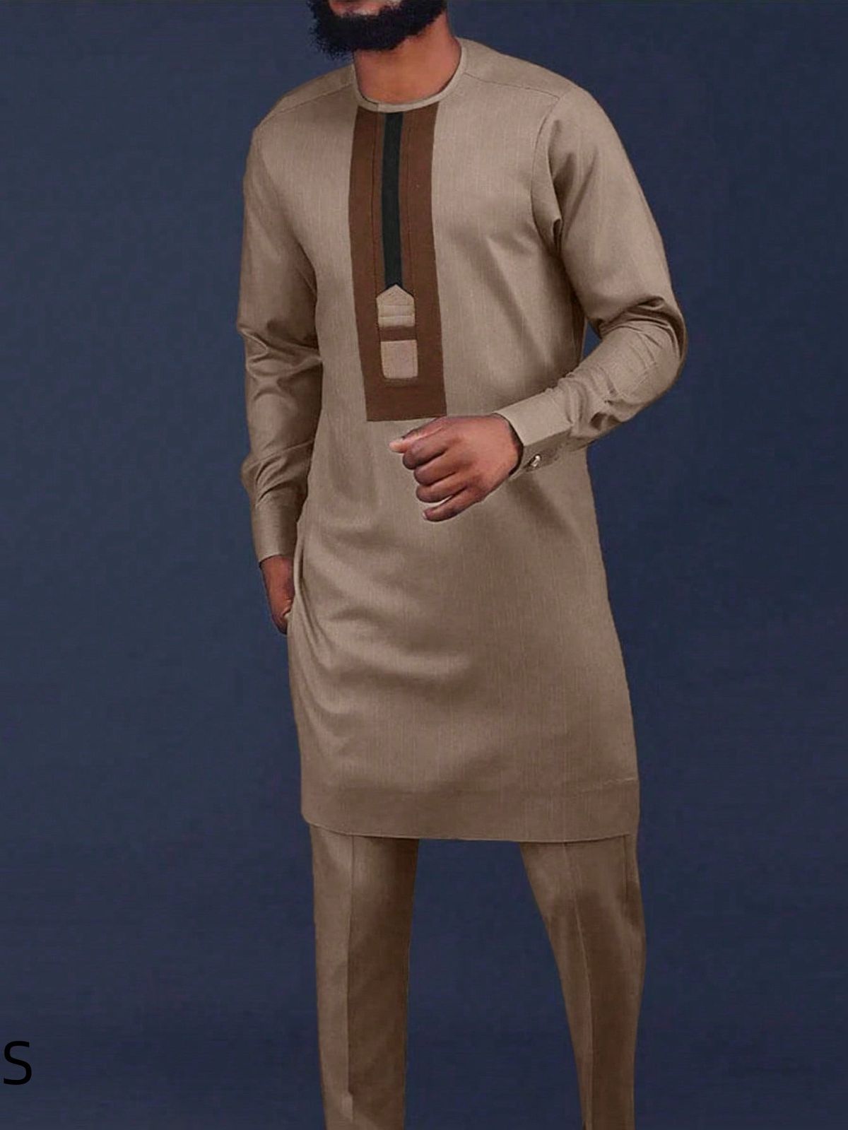 Men's Clothing Style Middle Eastern Casual Men's Embroidery Suit_viptrois.com