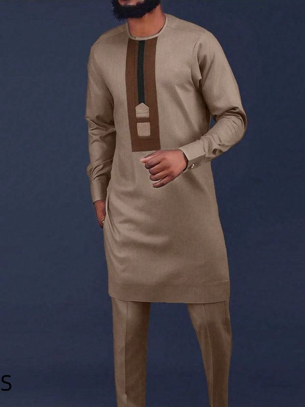 Men's Clothing Style Middle Eastern Casual Men's Embroidery Suit_viptrois.com