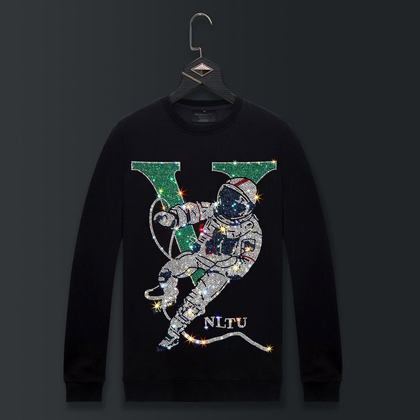 Men's Clothing Fashion brand sweatshirts for men autumn new men's tops men's autumn clothes large size hot diamond astronaut_viptrois.com