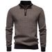 Men's Thickened Sweater Men's Semi-Zipper Stand-Up Collar Business Casual Sweater Men's_viptrois.com