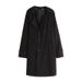 Loom Loom Cross-Border In-Stock Autumn Winter New Double-Breasted Lapel Trench Solid Color Jacket European And American Style_viptrois.com