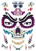 Waterproof Halloween stickers Face masquerade party face stickers Mexican Day of the Dead tattoo stickers_viptrois.com