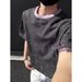 Artistic Burnt Flower Crack Design, Ice Cool Drop Feeling Modal Short Sleeved T-shirt For Men, 20_viptrois.com