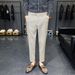 Men's Clothing Straight Solid Color Trousers Casual Temperament Literary Lazy Trend Nine Point Trousers_viptrois.com