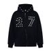American Style Button Letter Irregular Zipper Hooded Sweatshirt Unisex Loose Casual Versatile Jacket Top_viptrois.com