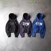 Men's Clothing Unisex Oversized Hoodie With Letter Print Trendy Zip-Up Sweatshirt For Men & Women (Dark Purple, Black/White) Comfortable Pullover_viptrois.com