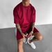 Men's Clothing Summer Trendy Men's Short Sleeve And Shorts Set: Stylish, Elegant, Fitness & Casual Fit, Quick Drying_viptrois.com