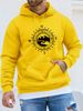 Men's Autumn And Winter Casual Fashionable Loose Hooded Sweatshirt With Compass And Mountain Print Warm Long Sleeved Pullover_viptrois.com