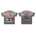 Vintage Gray Rhinestone Men's T-shirt Summer Loose Newspaper Scorpion Collage Double-sided Printed Couple's Top_viptrois.com