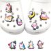 Cute Cartoon Unicorn Series Shoes Flower Decoration Buckle Children's Birthday Gift Garden Shoes Accessories Accessories_viptrois.com