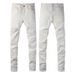 Men's Clothing American Fashion Casual High Street White Jeans Men's Slim Elastic Ripped White Men's Pants 592_viptrois.com