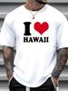 I Love Hawaii HI T Shirt Graphic Unisex Homme Stylish Streetwear Comfortable Versatile Top For Everyday Wear Designer Clothes Breathable Slightly_viptrois.com