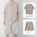 Men's Clothing Summer Simple Short Sleeved T Shirt Men's Clothing Set With Handsome Trendy Sports Clothes_viptrois.com