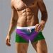 2025 Quick Drying Sports Shorts Men's Plus Size Loose Gradient Beach Pants Anti Glare Awkward Swim Trunks_viptrois.com