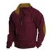 2027 Fashion European-USA Style Outerwear Youth/Men Stand Collar Half Zipper Long Sleeve Casual Sweatshirts_viptrois.com