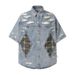 Men's Clothing Retro Distressed Dirty Ripped Deconstructed Shoulder Pad Denim Suit For Men And Women Street Trend Jeans_viptrois.com