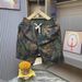 Men's Summer Fashion Printed Letter Graffiti Shorts Straight Leg Trendy Couple Beach Wear Versatile Casual Clothing_viptrois.com