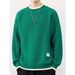 Color Blocked Sweater For Warmth, New Round Neck Knitted Sweater With Thick Fleece And A Base Layer Of Thread_viptrois.com