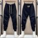 Men's Designed Leg Locking Sweatpants Loose Fit Casual High Street Style Spring Autumn New Nine Point Pants_viptrois.com