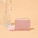 Women's New Short Compact Wallet Simple Fashion Handbag Fur Ball Decoration Casual Card Holder_viptrois.com